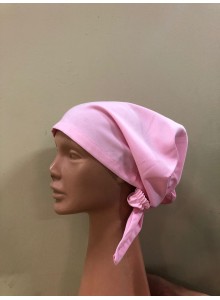 AŞÇI - TEMİZLİK ARKASI LASTİKLİ BANDANA PEMBE