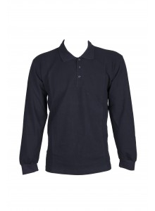 POLO YAKA SİYAH UZUN KOL İKİ 2 İPLİK SWEATSHIRT