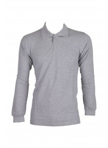POLO YAKA GRİ UZUN KOL İKİ 2 İPLİK SWEATSHIRT