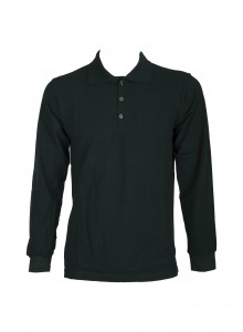 POLO YAKA KOYU YEŞİL UZUN KOL İKİ 2 İPLİK SWEATSHIRT