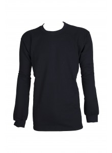 0 SIFIR YAKA SİYAH  2 İPLİK SWEATSHIRT