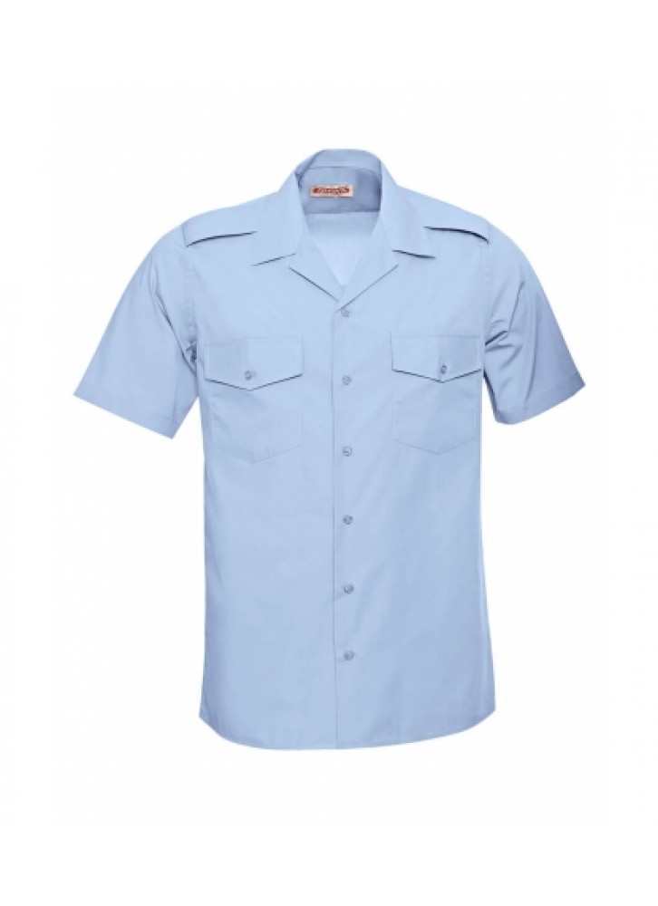Özel Güvenlik Gömleği Erkek Kısa Kollu Açık Mavi