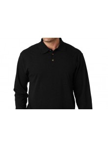 POLO YAKA SİYAH UZUN KOL İKİ 2 İPLİK SWEATSHIRT 