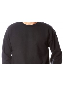 0 YAKA %100 PAMUK İKİ İPLİK  SİYAH SWEATSHIRT