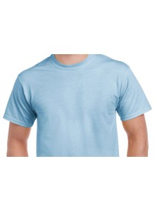 0 Yaka Açık Mavi Kısa Kollu Tişört   