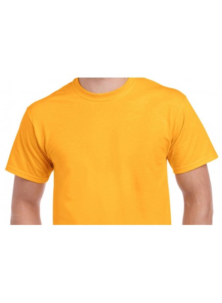 0 Yaka Sarı Kısa Kollu Tişört TİŞ-07
