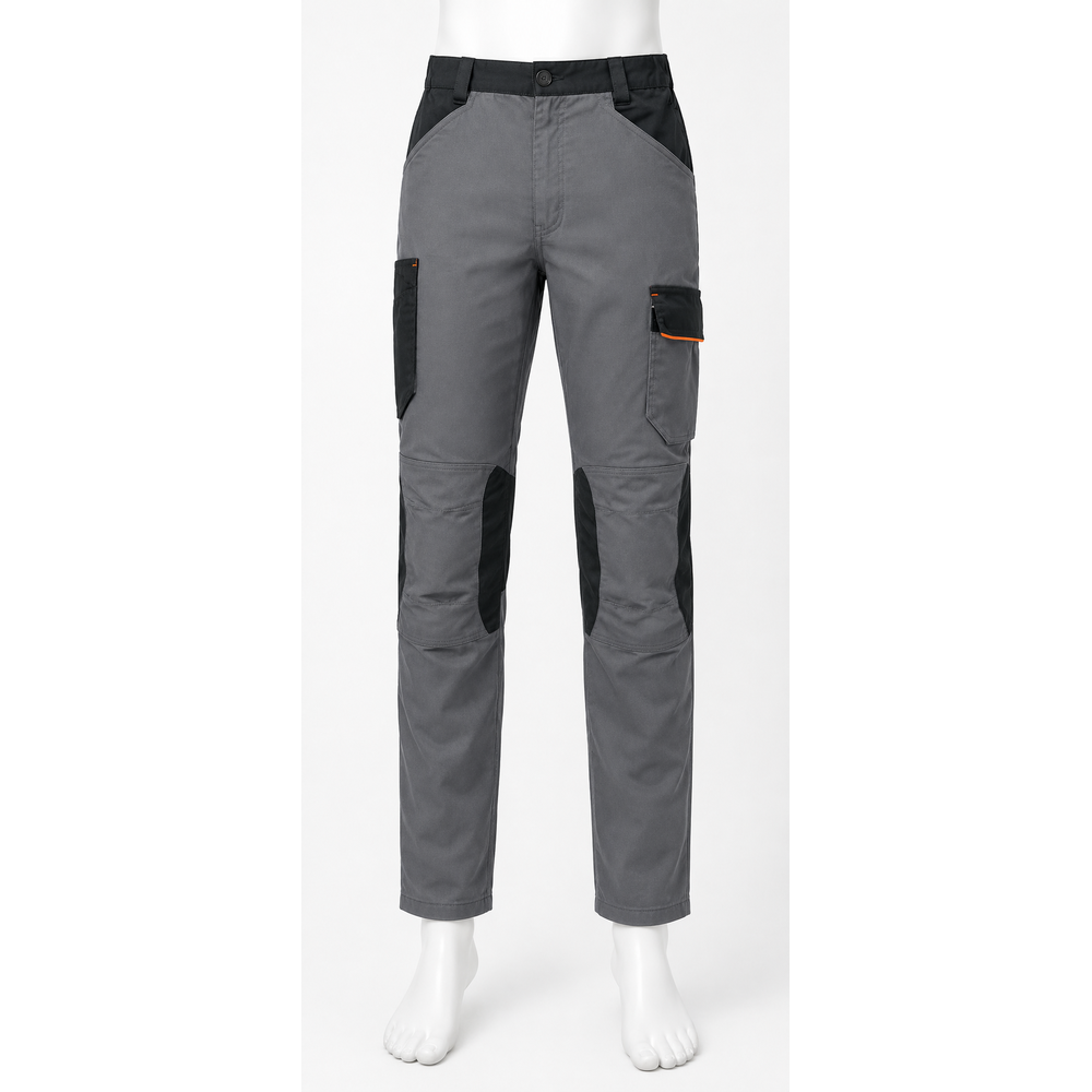 delta plus m2pa3 gri turuncu mach 2 is pantolonu 9 cepli en 14404 dizlik uyumlu