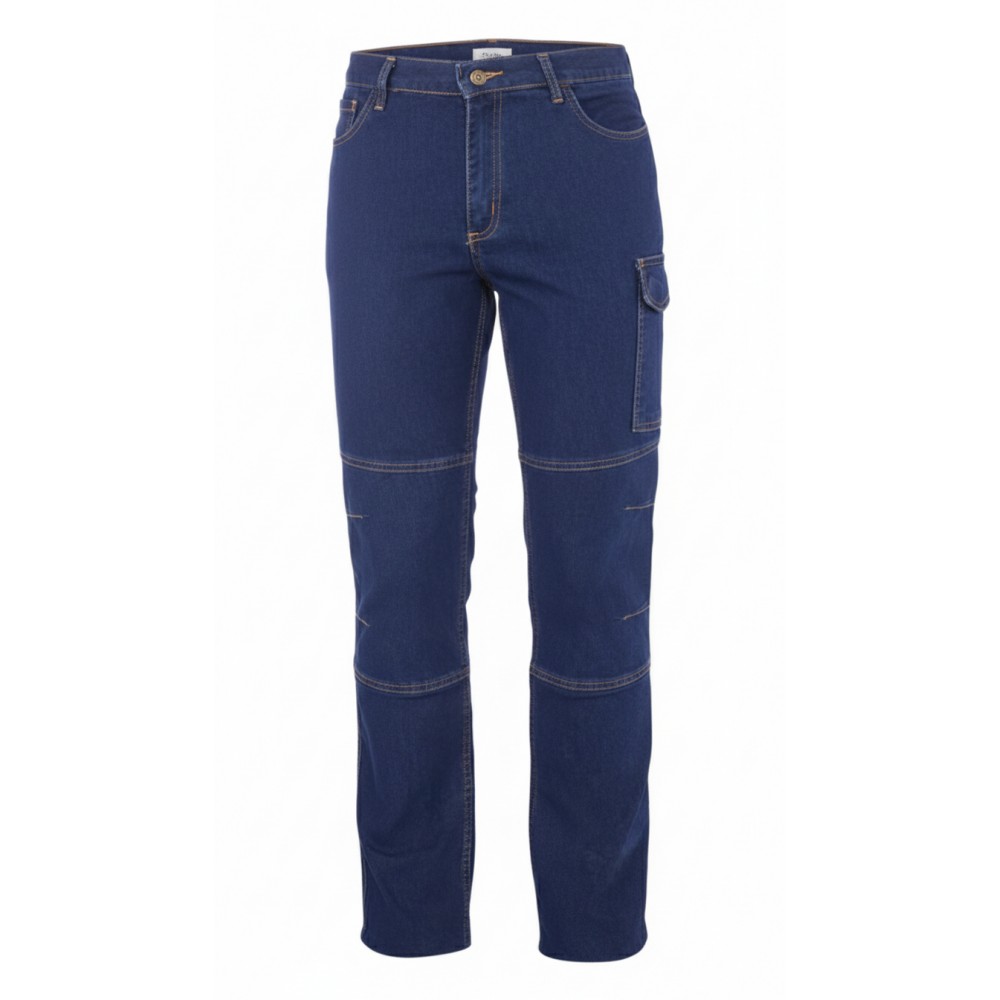 Myform Denver Denim Mavi Kot Pantolon 2150 Myform Denver 2150 mavi kot iş pantolonu kargo cepli ve güçlendirilmiş dikişli model