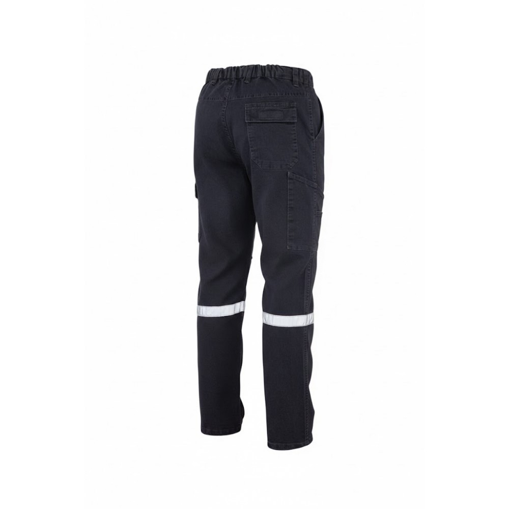 Myform Eco Denim 2955 siyah kot iş pantolonu kargo cepli model