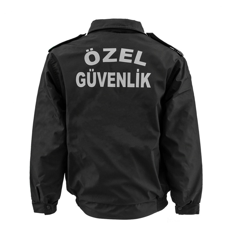 Yeni tip siyah özel güvenlik 2li mont iç ve dış mont