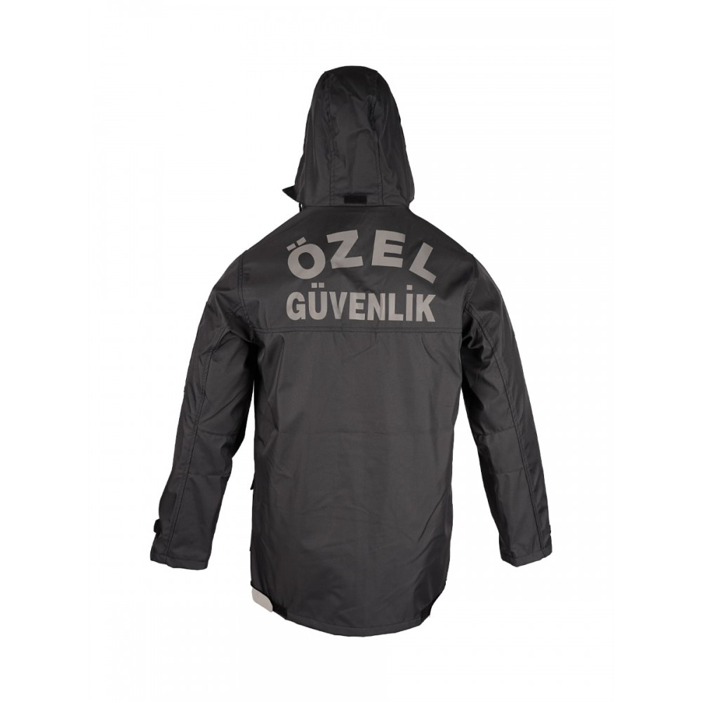 Yeni tip siyah özel güvenlik 2li mont iç ve dış mont
