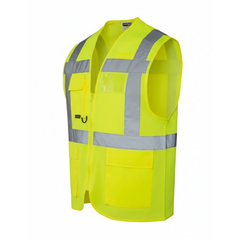Sarı İkaz Yeleği - Myform Olympus High Vis Myform Olympus yüksek görünürlüklü sarı reflektörlü ikaz yeleği