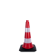 50 cm Kauçuk Tabanlı Reflektif Trafik Konisi 50 cm kaucuk tabanli trafik ve reklam konisi hdpe kirmizi petekli reflektif koni