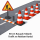 50 cm Kauçuk Tabanlı Reflektif Trafik Konisi 50 cm kaucuk tabanli trafik ve reklam konisi hdpe kirmizi petekli reflektif koni