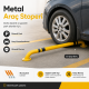 Metal Araç Stoperi 180 cm Ø63 mm metal arac stoperi 180 cm 63 mm demir boru sari reflektifli otopark stoperi