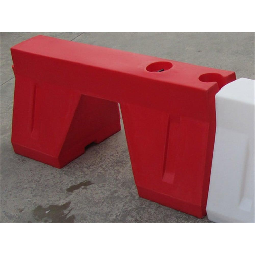 Kırmızı Plastik Yol Bariyeri 120 × 50 × 50 cm yol bariyeri kirmizi 120 x 50 x 50 cm 100 litre su ve kum doldurulabilir plastik trafik bariyeri