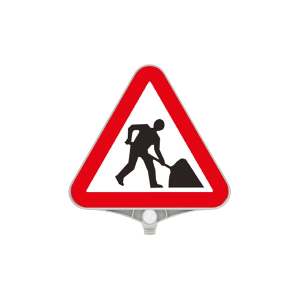 Üçgen Çalışma Var Uyarı Levhası 39 cm ucgen calisma var uyari levhasi 39 cm ppc iki yonlu tasinabilir yol calisma levhasi