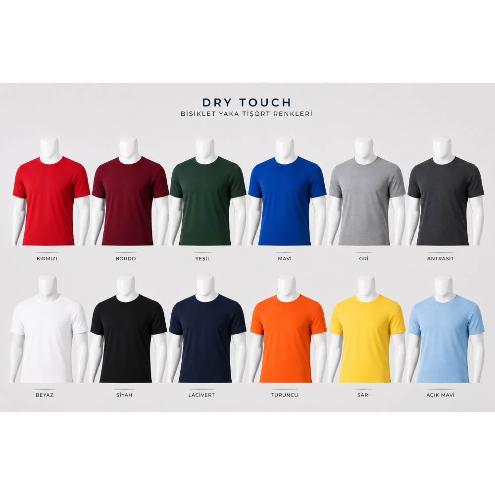Dry Touch Beyaz Bisiklet Yaka İş Tişörtü Bisiklet Yaka Dry Touch Beyaz İş Tişörtü