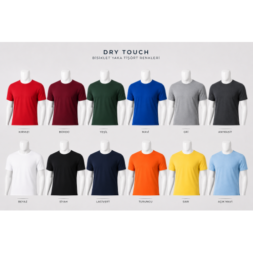 Bisiklet Yaka Dry Touch Beyaz Tişört Bisiklet Yaka Dry Touch Beyaz Tişört