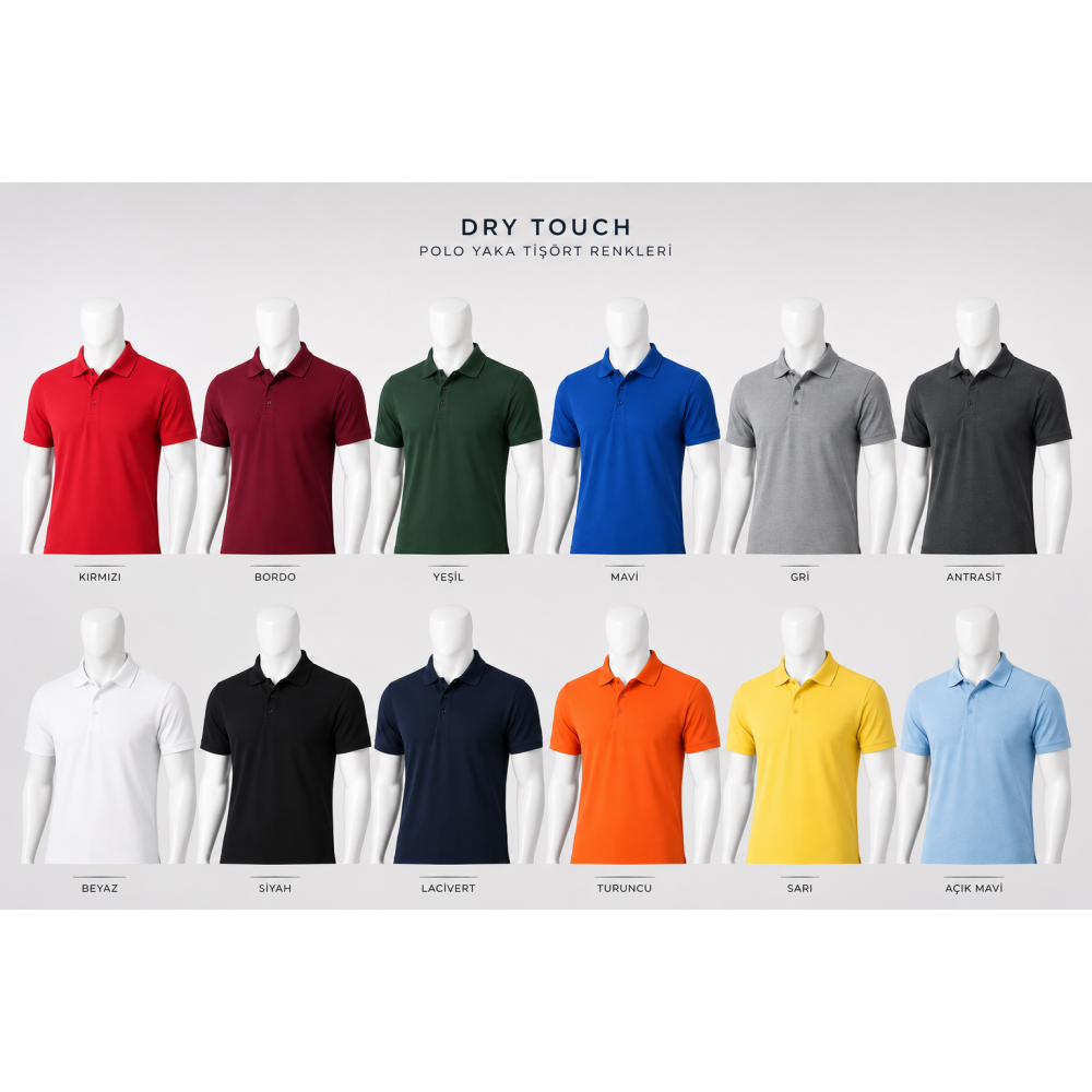 Dry Touch Açık Mavi Polo Yaka İş Tişörtü Polo Yaka Dry Touch Açık Mavi İş Tişörtü