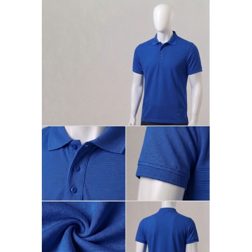 Polo Yaka Dry Touch Saks Mavi Tişört