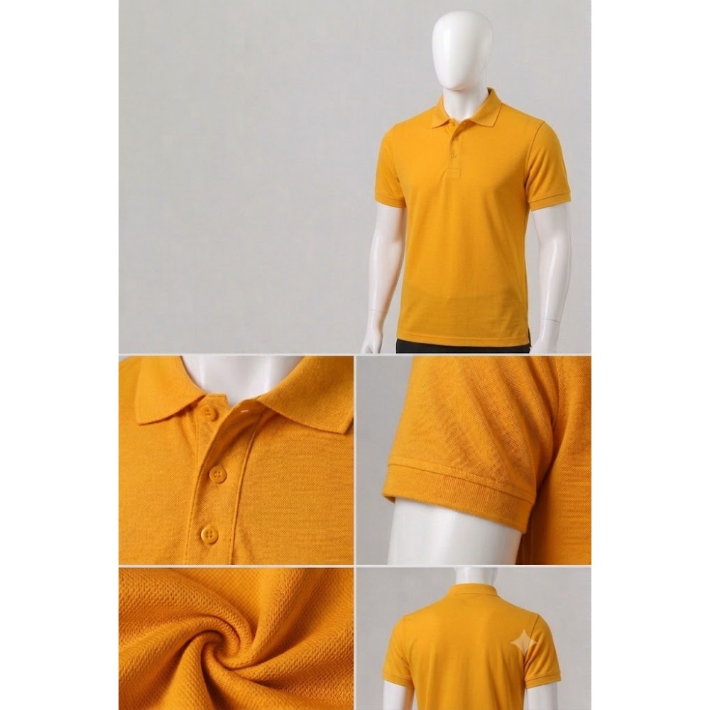 Polo Yaka Dry Touch Sarı İş Tişörtü