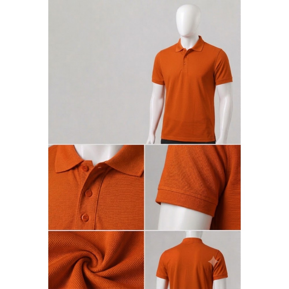 Polo Yaka Dry Touch Turuncu İş Tişörtü