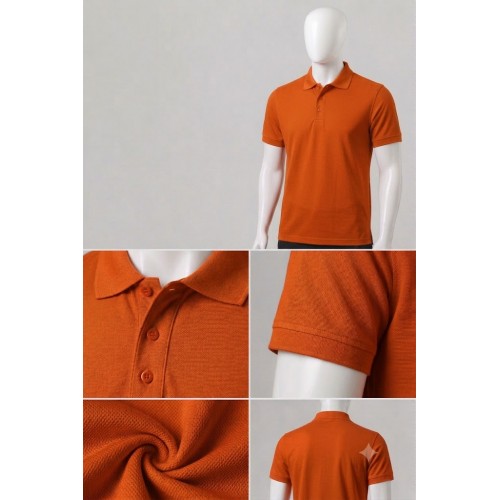 Polo Yaka Dry Touch Turuncu Tişört