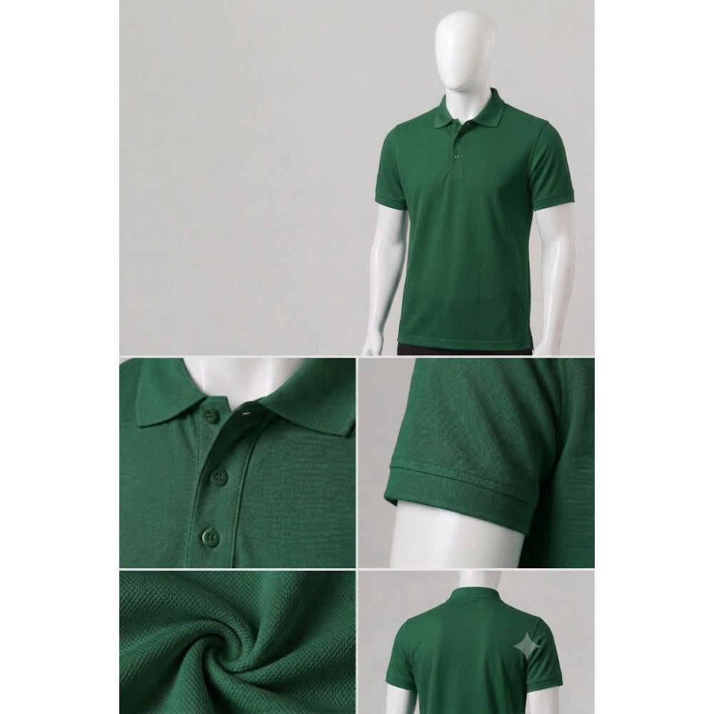 Polo Yaka Dry Touch Yeşil İş Tişörtü