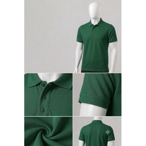 Polo Yaka Dry Touch Yeşil Tişört