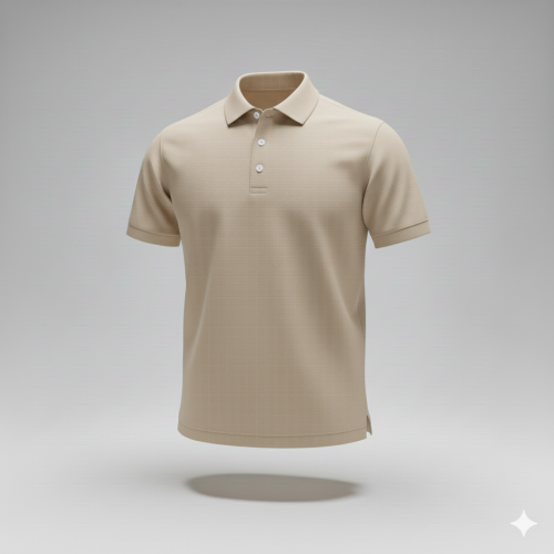 KISA KOLLU BEJ POLO YAKA LAKOST TSHİRT
