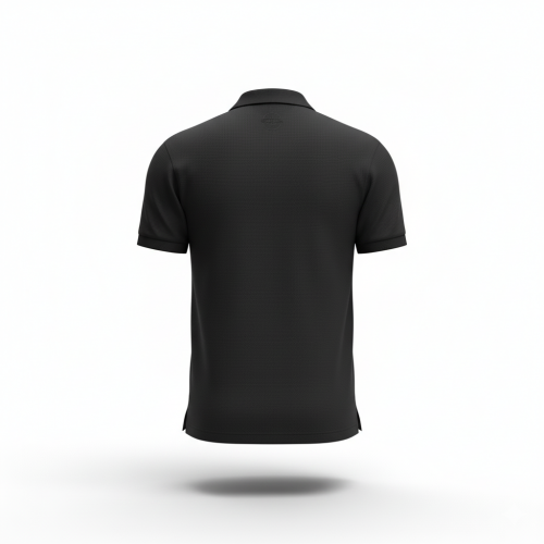 KISA KOLLU SİYAH POLO YAKA LAKOST TSHİRT