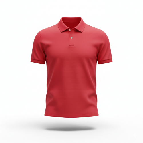 KISA KOLLU KIRMIZI POLO YAKA LAKOST TSHİRT