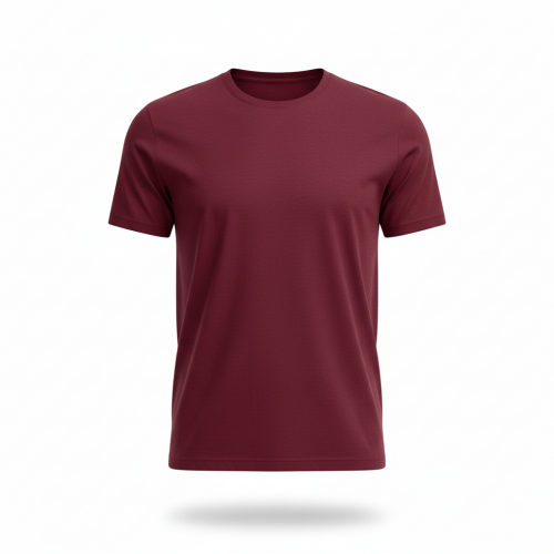 KISA KOLLU BORDO BİSİKLET YAKA PENYE TSHİRT