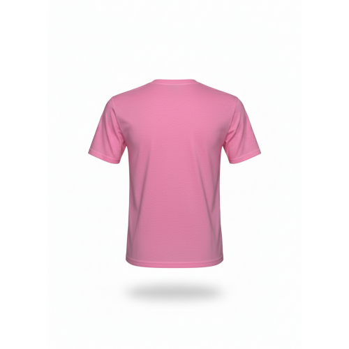 KISA KOLLU PEMBE V YAKA PENYE TSHİRT