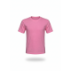 KISA KOLLU PEMBE BİSİKLET YAKA PENYE TSHİRT