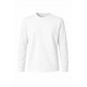 Beyaz bisiklet yaka uzun kollu 2 iplik iş sweatshirt personel forması
