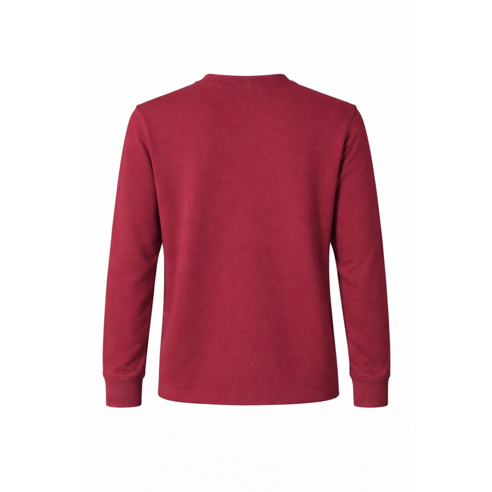 Bordo uzun kollu bisiklet yaka 2 iplik iş sweatshirt personel kıyafeti