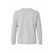 Açık gri melanj bisiklet yaka 2 iplik iş sweatshirt önden görünüm