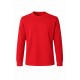 Kırmızı  bisiklet yaka 2 iplik personel iş sweatshirt