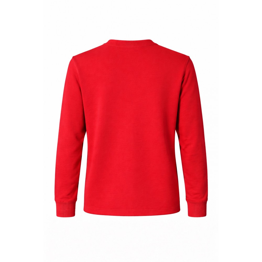 Kırmızı  bisiklet yaka 2 iplik personel iş sweatshirt