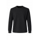 Siyah bisiklet yaka 2 iplik personel iş sweatshirt profesyonel iş üniforması