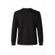 Siyah bisiklet yaka 2 iplik personel iş sweatshirt profesyonel iş üniforması