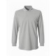 Uzun kollu açık gri polo yaka 2 iplik sweatshirt, kurumsal personel giyimi için dayanıklı ve sade üst giyim ürünü