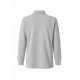 Uzun kollu açık gri polo yaka 2 iplik sweatshirt, kurumsal personel giyimi için dayanıklı ve sade üst giyim ürünü