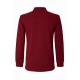 Uzun kollu bordo polo yaka 2 iplik sweatshirt, kurumsal personel giyimi için dayanıklı ve prestijli üst giyim ürünü