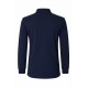 Uzun kollu lacivert polo yaka 2 iplik sweatshirt, kurumsal personel giyimi için dayanıklı ve profesyonel üst giyim ürünü
