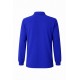Uzun kollu saks mavisi polo yaka 2 iplik sweatshirt, kurumsal personel giyimi için dayanıklı ve profesyonel üst giyim ürünü