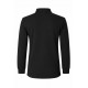 Uzun kollu siyah polo yaka 2 iplik sweatshirt, kurumsal personel giyimi için dayanıklı ve profesyonel üst giyim ürünü
