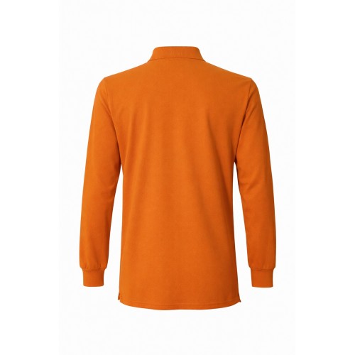 UZUN KOLLU TURUNCU POLO YAKA 2 İPLİK SWEATSHİRT